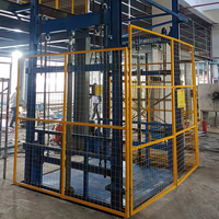 Plateforme élévatrice industrielle à rail simple/double pour entrepôt, monte-charge vertical hydraulique pour marchandises et fret