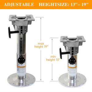 Adjustable 13 to 19 Inches Aluminum Height-Locking Seat Base for <b>Marine</b> <b>Hardware</b> - Product Image 2