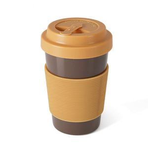 Mug cadeau écologique personnalisé en bioplastique pour café à domicile ou à emporter, tasse à café de 12 oz avec couvercle durable - Product Image 3