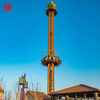 Jeu de parc amusant 13m - 52m manèges d'amusement pour adultes passionnants tour de chute libre rotative à vendre