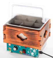 Cubierta Antipolvo de Madera y Acero Inoxidable para Máquina Eléctrica de Oden de 9 Rejillas, Calidad Premium Personalizada, para Equipos Comerciales Profesionales
