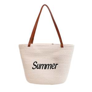 Sac de plage en paille à grande capacité personnalisé 2024, sac de plage portable pour femmes, vente chaude, accessoire de plage d'été - Product Image 6