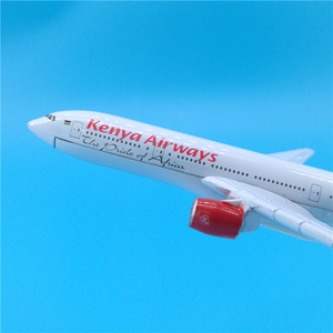 Modèle d'avion en alliage haute simulation Boeing B777 de Kenya <span class=keywords><strong>Airways</strong></span> de 16 cm avec livrée personnalisable, échelle 1/400, <span class=keywords><strong>service</strong></span> OEM ODM - Product Image 2