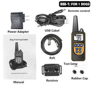 Wiederauf lad bares regens ic heres Hunde trainings halsband mit langer Reichweite und einstellbarem Stoßdämpfer kunststoff - Product Image 4