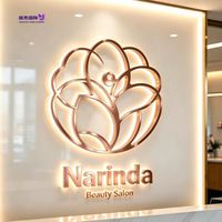 Lettres lumineuses 3D personnalisées en acier inoxydable de qualité supérieure, enseigne rétroéclairée à LED avec halo inversé, logo mural pour entreprise, décoration commerciale