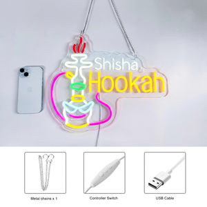 Water pipe neon LED shop entrance USB powered <b>sign</b> acrylic board ambient light street indicator light decorative light 5V - Product Image 1
