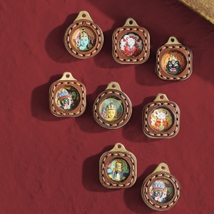 จี้เปลี่ยนหน้าตัวละครงิ้วปักกิ่งแบบวาดมือรุ่น P85 ดีไซน์คริสเตียน กรอบหนัง ทันสมัย โดดเด่น ใช้สำหรับทำเครื่องประดับ - Product Image 1