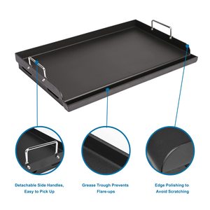 Plaque de gril de table en acier inoxydable massif de taille universelle petite plaque de cuisson pour barbecues à <span class=keywords><strong>gaz</strong></span> <span class=keywords><strong>et</strong></span> à charbon de bois fer métal GS certifié - Product Image 5