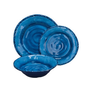 Juego de <span class=keywords><strong>vajilla</strong></span> de <span class=keywords><strong>melamina</strong></span> roja irrompible de <span class=keywords><strong>12</strong></span> <span class=keywords><strong>piezas</strong></span>, <span class=keywords><strong>vajilla</strong></span> de plástico ecológica ligera de lujo para comida de boda, 4 otros usos - Product Image 3