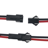 JST SM 2 3/4Pin ضوء LED/تجعيد موصل محطة تسخير ، PVC الذكور الإناث المكونات الإلكترونية