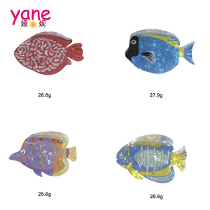 Pinzas de Pelo Acrílicas con Forma de Peces Tropicales <span class=keywords><strong>para</strong></span> Niñas, Accesorios de Pelo Coloridos con Animales Marinos <span class=keywords><strong>para</strong></span> un Estilo Veraniego de Playa - Product Image 2