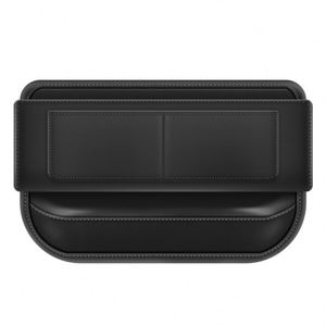 Organizador Universal de Lujo para Coche de Cuero PVC, Caja de Almacenamiento Delantera con Portavasos de PP, Relleno para el Espacio Lateral de la Consola, Lado del Asiento - Product Image 1