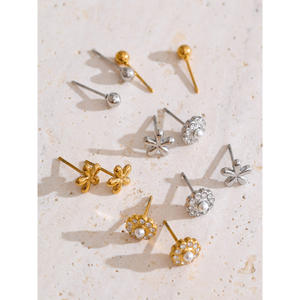 JINYOU-Boucles d'Oreilles Exquises en Acier Inoxydable Plaqué Or pour Bijoux en Zircon Cubique, à la Mode, 1140 - Product Image 3