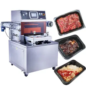 cooked food skin vacuum packing machine ready meal vacuum tray sealer ready meal vacuum sealing machine