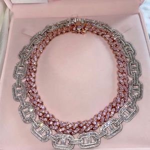 Ensemble <span class=keywords><strong>de</strong></span> bijoux collier et bracelet baguette bling pour hommes et femmes, diamants glacés, bijoux hip hop, chaîne cubaine en forme <span class=keywords><strong>de</strong></span> <span class=keywords><strong>grain</strong></span> <span class=keywords><strong>de</strong></span> <span class=keywords><strong>café</strong></span> glacé <span class=keywords><strong>de</strong></span> 15 mm - Product Image 5