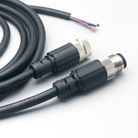 Conector Circular Impermeable M12, Macho y Hembra, de 2, 3, 4, 5, 6 y 8 Pines, Cable de Alimentación