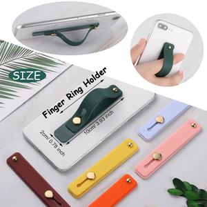 Phone <b>Holder</b> for <b>iphone</b> Mobile Phone <b>Holder</b> Stand Push Pull Universal Socket Plain Color Wrist Band Hand Finger Phone Grip Strap - Product Image 4