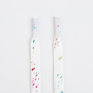 Cordones de Zapatos con Diseño de Flor de Anacardo en Dorado y Plateado para Zapatillas Deportivas One & Dunk/Zapatos Casuales Unisex, Ancho de 0.8 cm, Un Par - Product Image 6