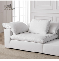 Canapé modulaire en mousse haute densité en forme de L, moderne et minimaliste, facile à déplacer, emballé sous vide, assemblage sans outil, pour salon