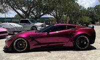 Film Vinyle Autocollant de Luxe Effet Métal Liquide Violet pour Carrosserie, Sans Bulles, Auto-Réparant, Anti-Rayures, à Changement de Couleur 90%