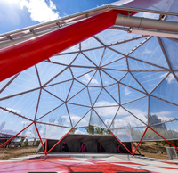 Structure de Tension Moderne en Membrane Transparente ETFE PTFE pour Bâtiments, Entrepôts, Hôtels, Écoles, Parcs, Villas et Abri Extérieur Contre la Pluie