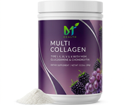 Poudre de collagène multi-sources OEM 13,55 oz - Collagène hydrolysé de types I, II, III, V, X, peptides protéiques, supplément en poudre avec MSM + GC