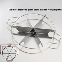 Outil de diviseur de pizza et de gâteau en métal de coupeur rond de portion de l'acier inoxydable 6/7/8 pour des gâteaux et des pizzas
