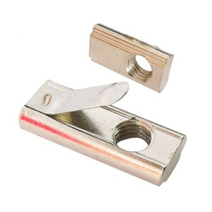 Gubo 4040 GB Dado a T in Acciaio al Carbonio Nichelato Standard M4-M8 con Molla per l'Industria Automobilistica - Product Image 3