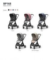 Poussette de luxe 3 en 1 pour bébé avec norme EN1888, cadre en alliage d'aluminium personnalisé OEM, roues et emballage avec logo