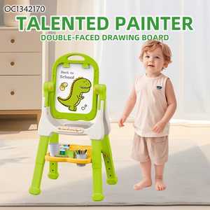 Grand <span class=keywords><strong>tableau</strong></span> effaçable noir coloré, jeux interactifs pour jouets, bébés, enfants, préscolaire, apprentissage éducatif, table de dessin - Product Image 2