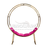 Canapé de réception coloré en forme de cercle pour mariage et fête de couple