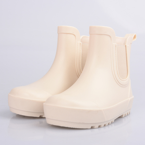 Bottes de <span class=keywords><strong>pluie</strong></span> basses légères antidérapantes imperméables pour filles de couleur <span class=keywords><strong>beige</strong></span> pour l'été et l'automne - Product Image 1