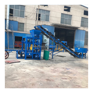 Mesin Pembuat Bata Beton Semen QTJ4-26 Semi Otomatis 4-9 Inch, Cetakan Paving Blok Interlock Berongga, Efisiensi Tinggi - Product Image 3