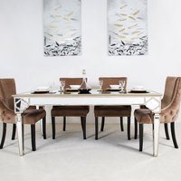 Table à manger rose avec miroir, décoration en miroir pour la maison et l'hôtel