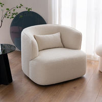 Nouveau fauteuil de salon, fauteuil de détente, fauteuil simple en tissu doux, blanc, simple, meubles de salon pour la maison