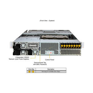 Serveur GPU SuperMicro ARS-221GL-NHIR 2U en rack pour cartes graphiques IA H100 H200 H800 PCIE/SXM - Product Image 4