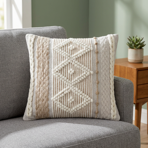 Decorative cushion cover Bohemian Style 45x45 CM Square Woven Pillow and Cushion Case Made of Cotton and Wool for Home - Product Image 2