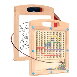 2025 <span class=keywords><strong>New</strong></span> Arrival Montessori bé bằng gỗ theo dõi di chuyển hạt ghép hình câu đố Hội Đồng Quản trị Trò chơi giáo dục bảng vẽ đồ chơi cho trẻ em - Product Image 1