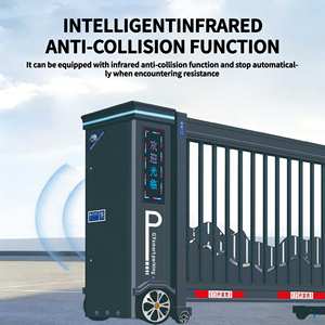 <span class=keywords><strong>Portail</strong></span> rétractable automatique en aluminium, <span class=keywords><strong>portail</strong></span> télescopique <span class=keywords><strong>motorisé</strong></span>, <span class=keywords><strong>portail</strong></span> de sécurité scolaire, clôture avant - Product Image 2