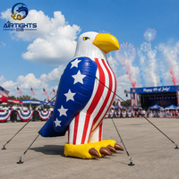 Drapeau américain gonflable géant patriotique durable de 15 pieds de haut pour la décoration des fêtes