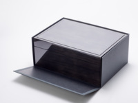 Boîte à bijoux en bois à grain brillant, personnalisée, avec plusieurs compartiments pour bagues, colliers et bracelets