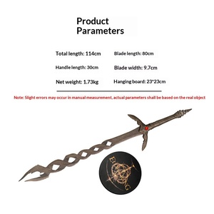 Spada Grande del Dio della Caccia di <span class=keywords><strong>Elden</strong></span> Ring, Replica 1:1 in Metallo, Modello Cosplay Stile Europeo, Spada Non Affilata - Product Image 4