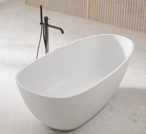 Baignoire autoportante moderne en surface solide mate, fabrication OEM/ODM avec 15 ans d'expérience, excellent prix - Product Image 1