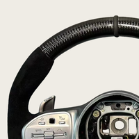 Volant en fibre de carbone adapté pour Mercedes Benz W205 C63 W213 E63 G63 GLS63S GLA45 A45 E43 G55 G63 W204 W223