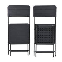Ensemble table et chaises pliantes en plastique de 60 cm, robustes, pour jardin, mobilier de repas extérieur portable pour magasin/café, parc, camping