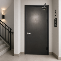 Porte coupe-feu en acier creux homologuée UL, porte coupe-feu en acier, porte de sortie d'urgence avec barre anti-panique