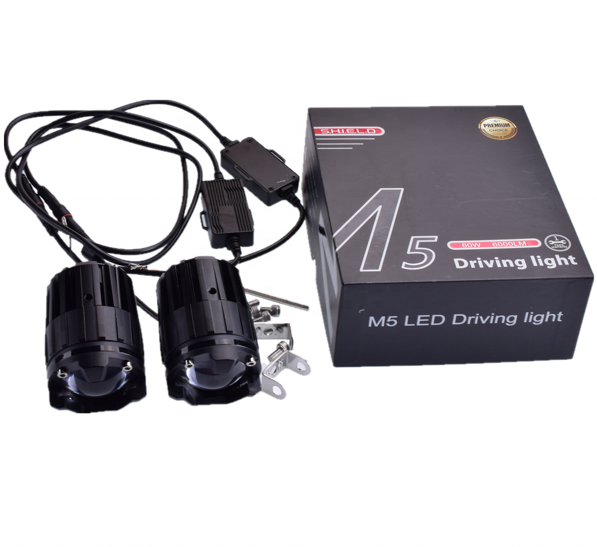 Новый дизайн, супер яркий мини-фонарь для вождения Senlo M5 60 Вт 6000 лм, двухцветный для мотоцикла