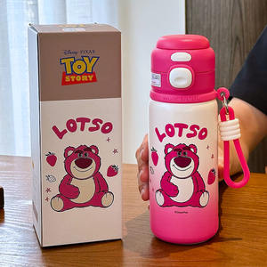 ดิสนีย์ ล็อตโซขวดน้ำเด็ก 500 มล. ฝาปิดแบบพลิกได้ แก้วหลอดดูดแบบพกพาสำหรับเด็กใช้ในโรงเรียน - Product Image 2
