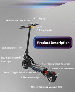 2024 brevet double moteur route <span class=keywords><strong>E</strong></span> Scooter IPX5 étanche vitesse Monpatino Electtrico Cool Design Scooter électrique - Product Image 2