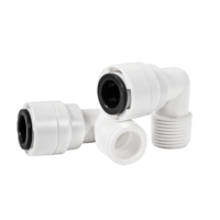 1/4 "3/8" OD Tube 1/8 "3/8" 1/2 "filetage mâle osmose inverse Aquarium raccord rapide RO eau mâle coude tuyau raccord connecteur